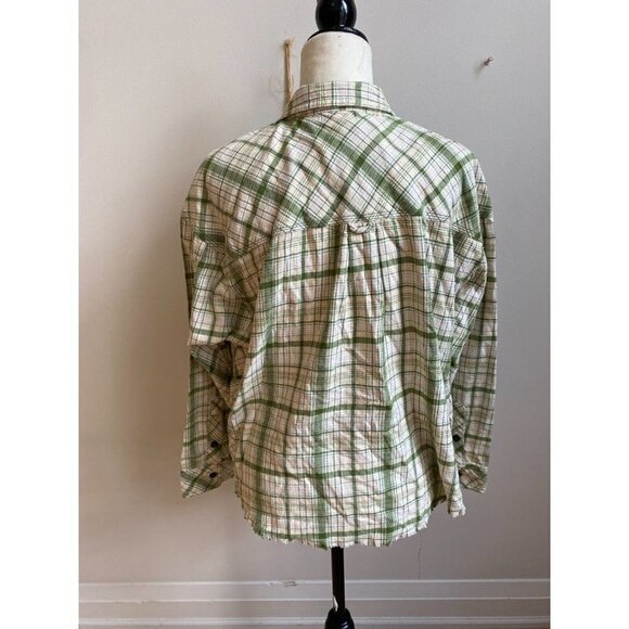 BP Long Sleeve Bnwot Plaid Top Sz Small Womens Frayed Hem - Picture 4 of 7